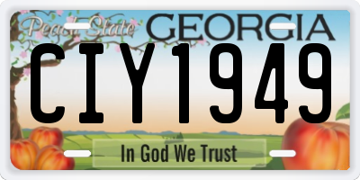 GA license plate CIY1949