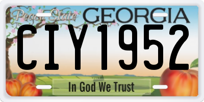 GA license plate CIY1952