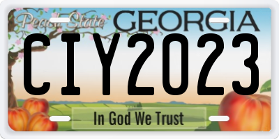 GA license plate CIY2023