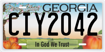 GA license plate CIY2042