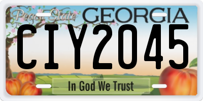 GA license plate CIY2045
