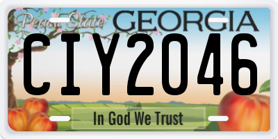 GA license plate CIY2046