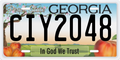 GA license plate CIY2048