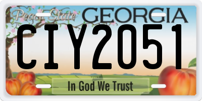 GA license plate CIY2051