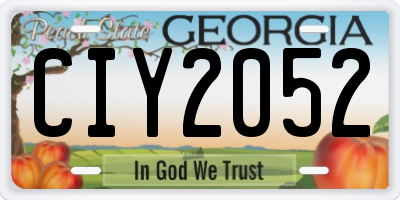 GA license plate CIY2052