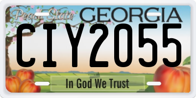GA license plate CIY2055