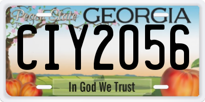 GA license plate CIY2056
