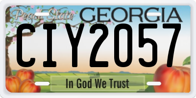 GA license plate CIY2057