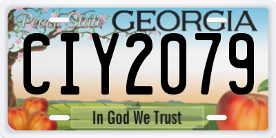 GA license plate CIY2079