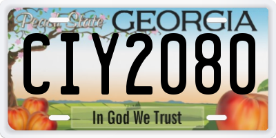 GA license plate CIY2080