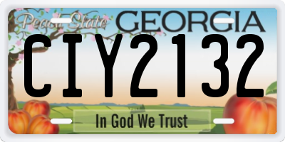 GA license plate CIY2132