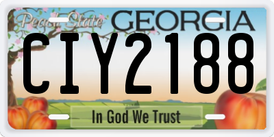 GA license plate CIY2188