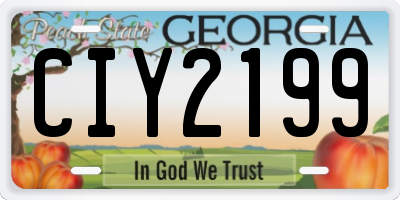 GA license plate CIY2199