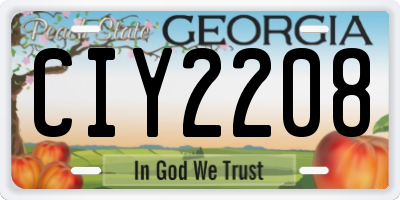 GA license plate CIY2208