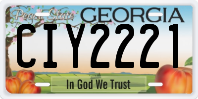 GA license plate CIY2221