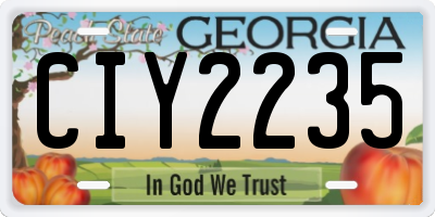 GA license plate CIY2235