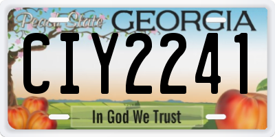 GA license plate CIY2241