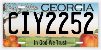 GA license plate CIY2252