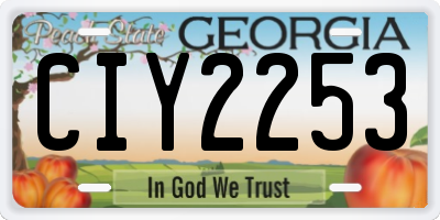 GA license plate CIY2253