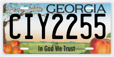 GA license plate CIY2255