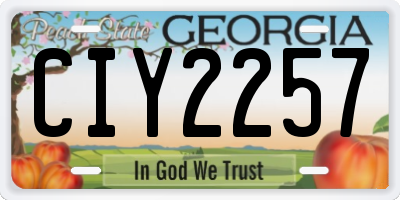 GA license plate CIY2257