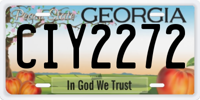GA license plate CIY2272