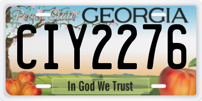 GA license plate CIY2276