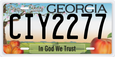 GA license plate CIY2277