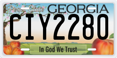 GA license plate CIY2280