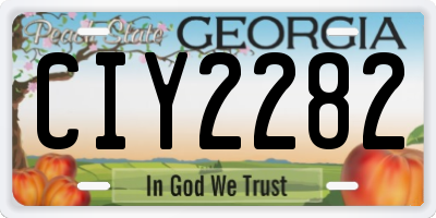 GA license plate CIY2282