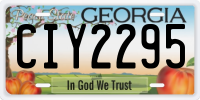 GA license plate CIY2295