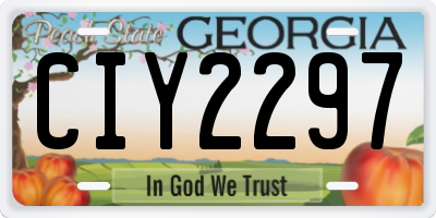 GA license plate CIY2297
