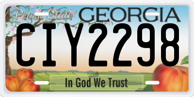 GA license plate CIY2298