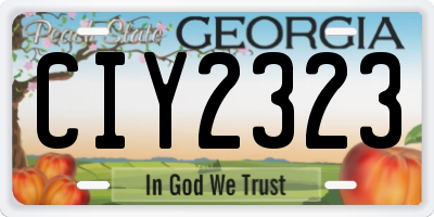 GA license plate CIY2323