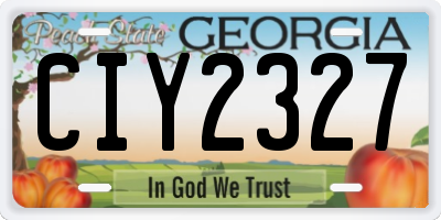 GA license plate CIY2327
