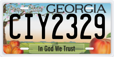 GA license plate CIY2329