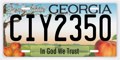GA license plate CIY2350