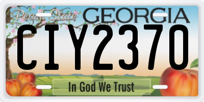 GA license plate CIY2370