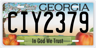 GA license plate CIY2379