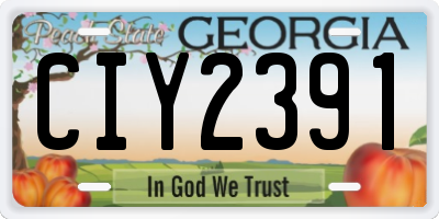 GA license plate CIY2391