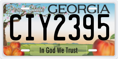 GA license plate CIY2395