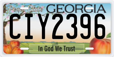 GA license plate CIY2396