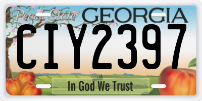 GA license plate CIY2397