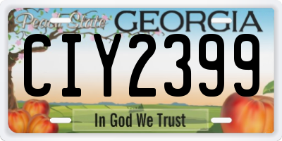 GA license plate CIY2399
