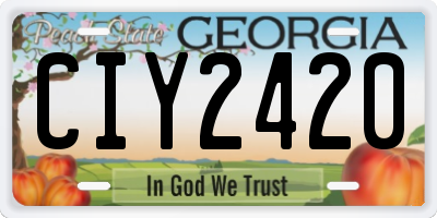 GA license plate CIY2420