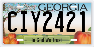 GA license plate CIY2421