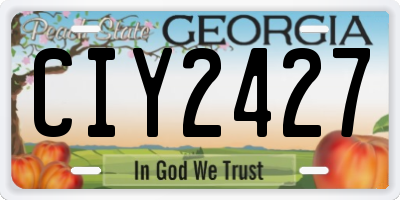 GA license plate CIY2427