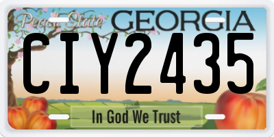 GA license plate CIY2435