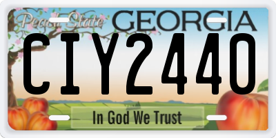 GA license plate CIY2440