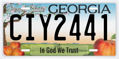 GA license plate CIY2441